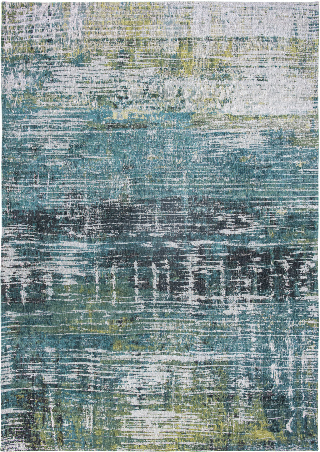 Stylish Blue and Green Abstract Non-Slip Area Rug - An Ideal Decorative Statement Piece for Any Room's Interior Design