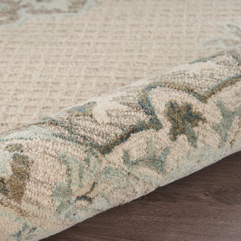 Soft Ivory Handmade Wool Area Rug for a Cozy and Neutral Home Decor