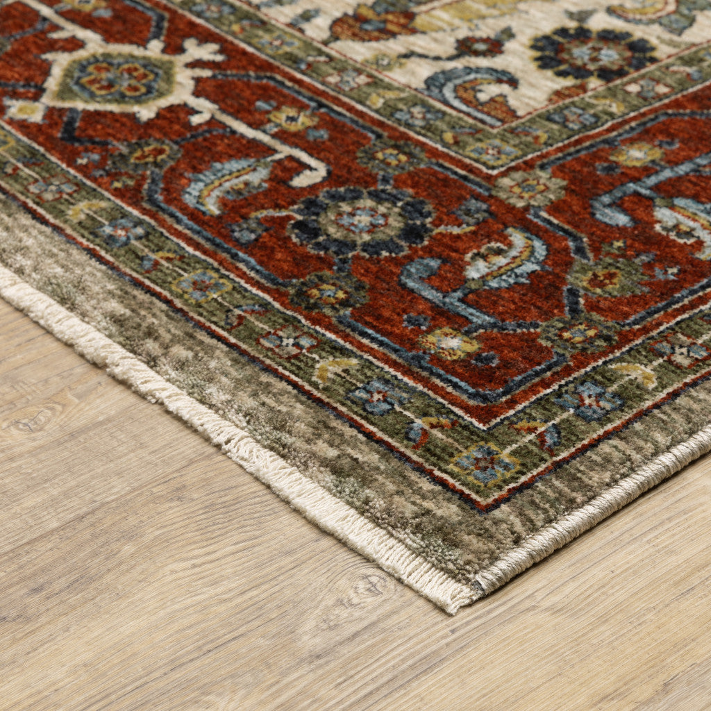 Stain-Resistant Tasseled Oriental Runner Rug - Ideal for Kid and Pet Spaces