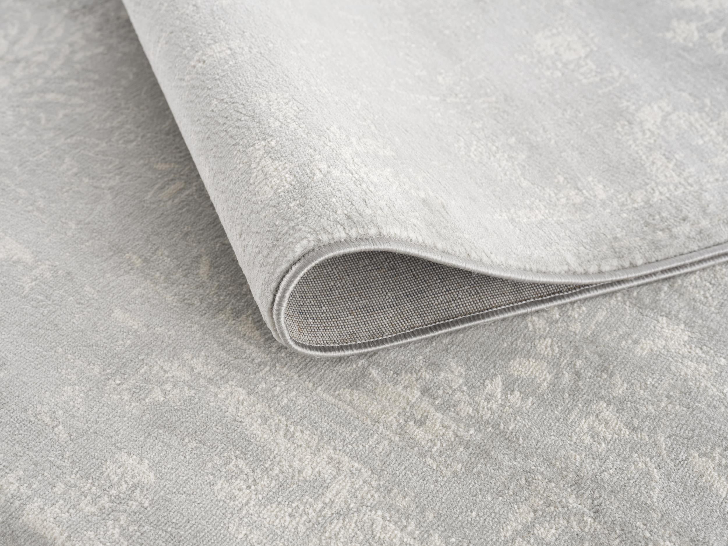 Stain-Resistant Grey Abstract Power Loom Runner Rug for Stylish Spaces
