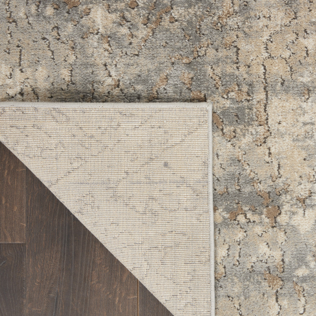 Stylish 5-Foot by 7-Foot Beige and Grey Abstract Non-Slip Power Loom Area Rug for Enhancing Your Home Interior Decor Right Now!