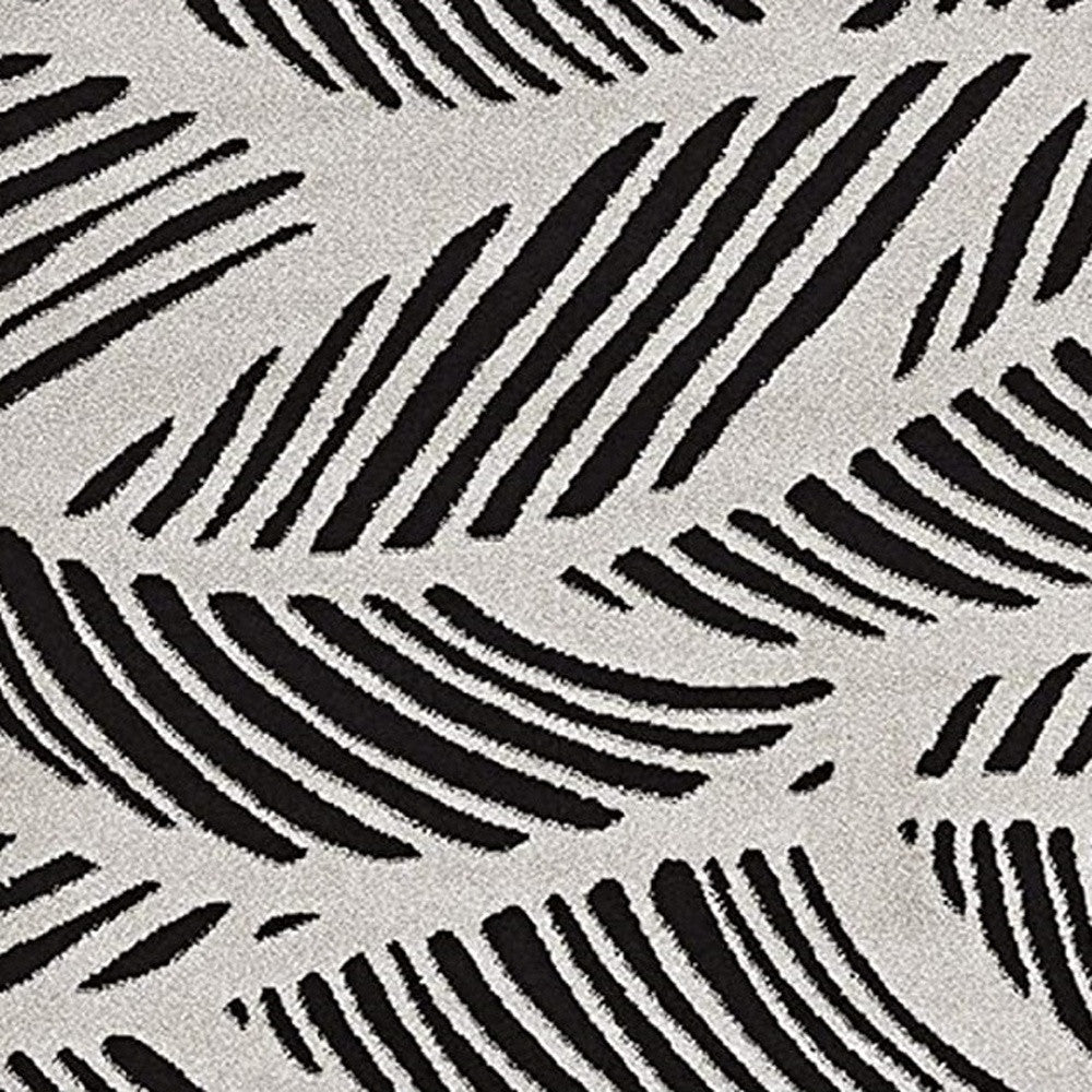 Stylish Modern Black and White Abstract Area Rug for Indoor & Outdoor Use