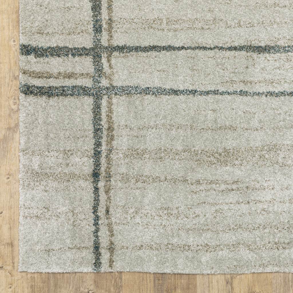 Stylish Stain-Resistant Geometric Power Loom Runner Rug for High-Traffic Areas