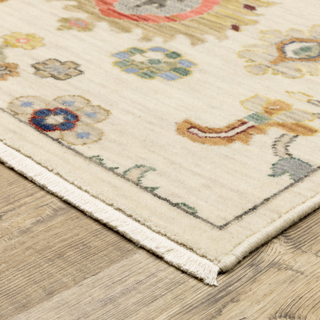 Stylish Fringed Stain-Resistant Oriental Area Rug for Kid and Pet-Friendly Homes