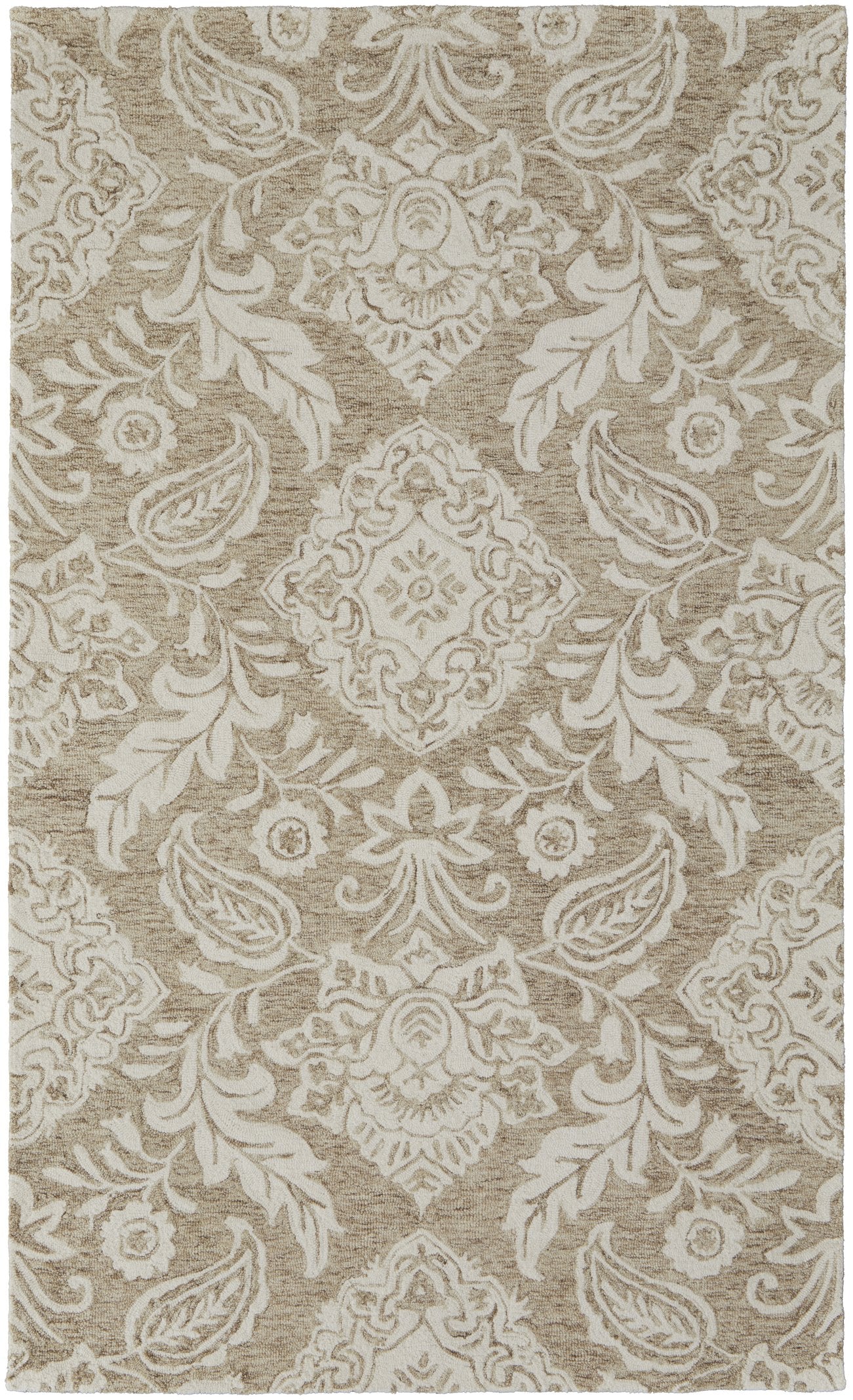 Exquisite Hand-Tufted Wool Area Rug from Belfort Collection - Graceful Transitional Design with Enduring Motifs for Every Space