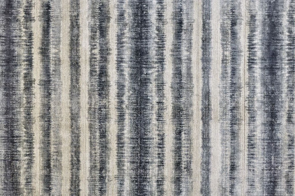 Exquisite Hand-Woven Area Rug in Elegant Tan, Ivory & Black Abstract Design for Home Decor