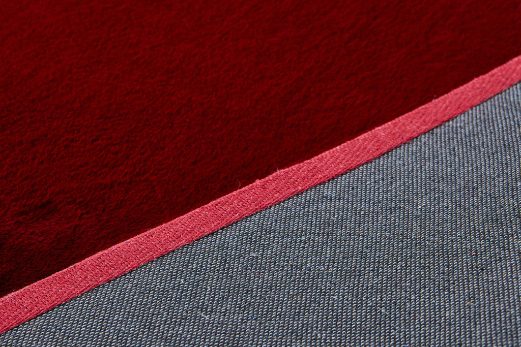 Exquisite Washable and Non-Skid Luxurious Red Faux Fur Shag Area Rug for Cozy Home Decor