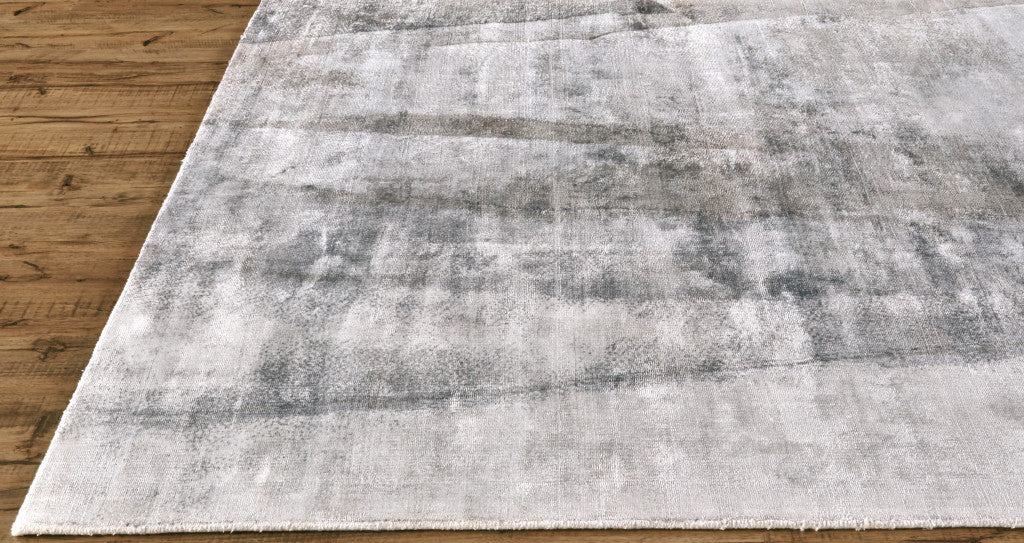 Exquisite Hand-Woven Area Rug with Distinctive Gray, Taupe, and Ivory Abstract Design for Welcoming Spaces