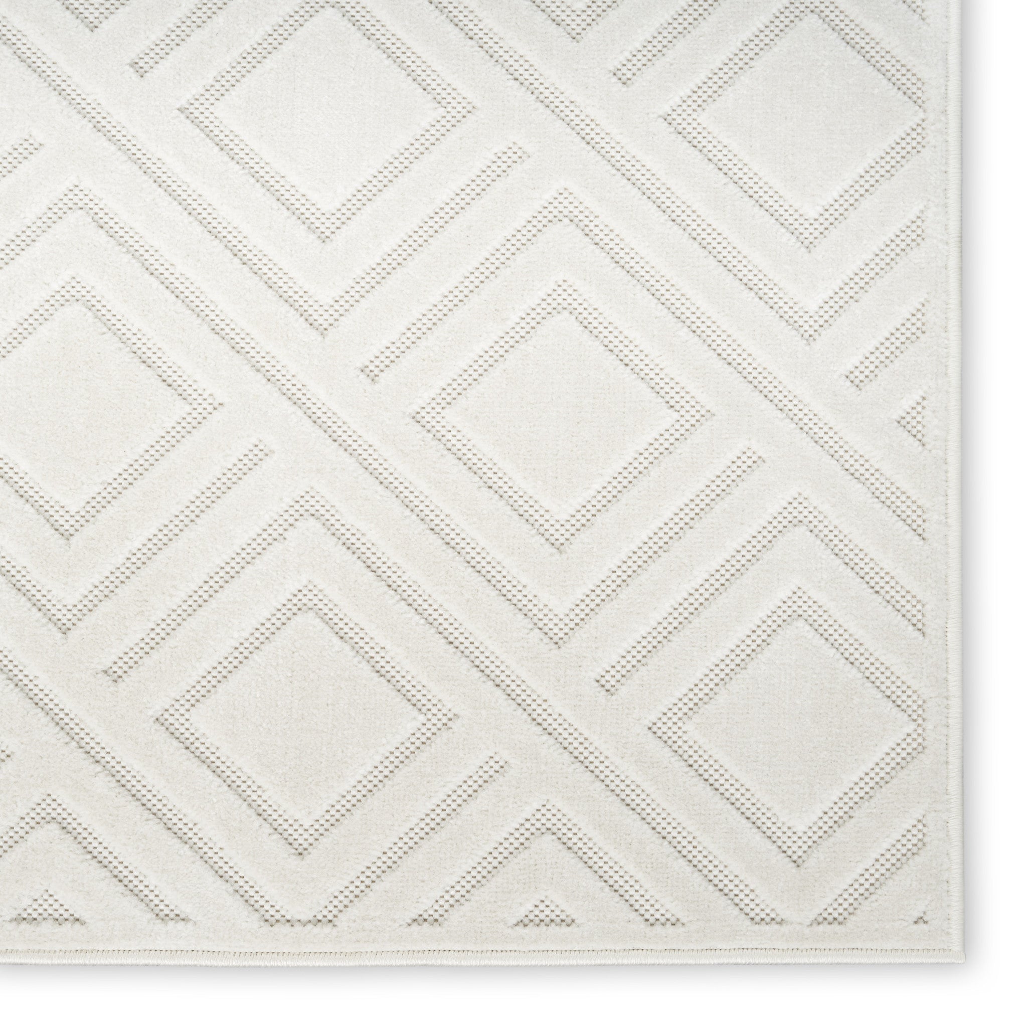 7' x 9' Cream Geometric Area Rug - Stylish, Comfortable for All Home Decors