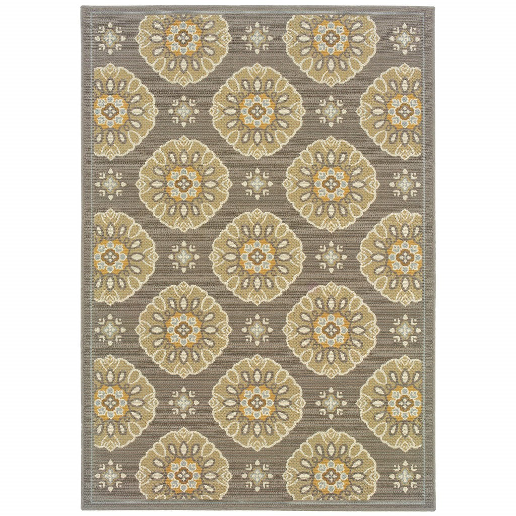 Stylish Gray Moroccan Outdoor and Indoor Rectangle Area Rug for Versatile Spaces