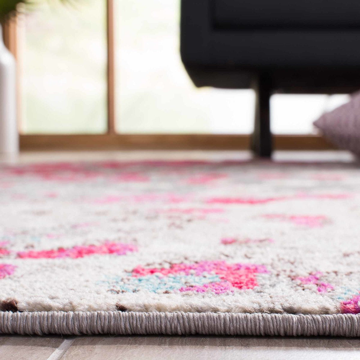 Elegant Turkey-made Power Loomed Rectangle Rug with 7.5 MM Polypropylene Friese Pile