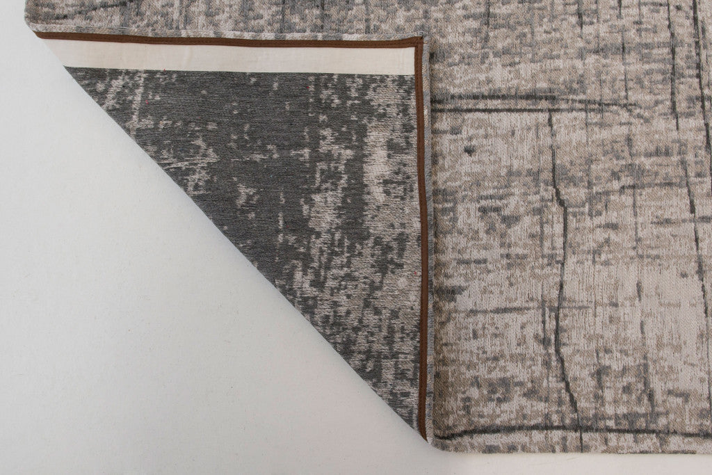 5' x 7' Modern Gray and White Abstract Non-Skid Area Rug for Contemporary Home Decor