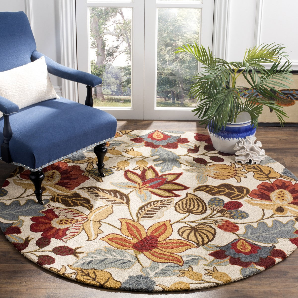Exquisite Hand-Hooked Wool Floor Rug with Elegant Indian Craftsmanship and Soft Texture, Ideal for Every Space
