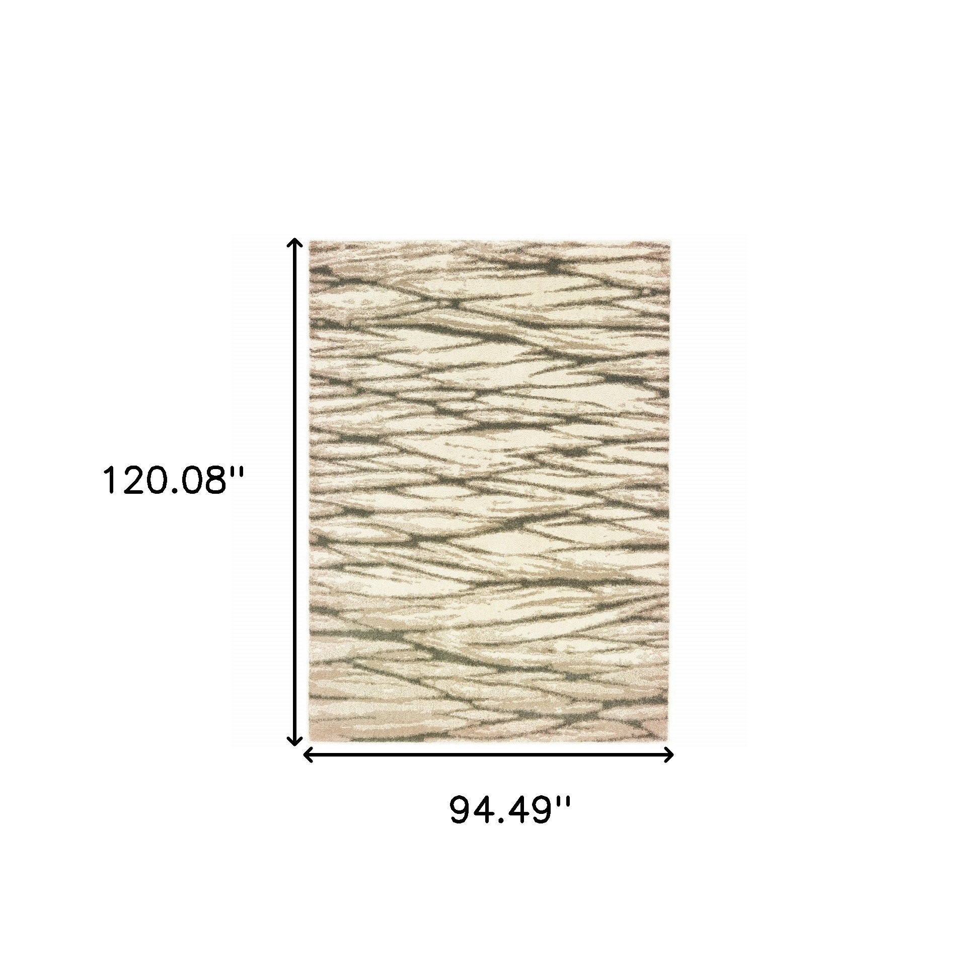 Stain-Resistant Ivory, Sand & Ash Abstract Runner Rug for Homes with Kids and Pets