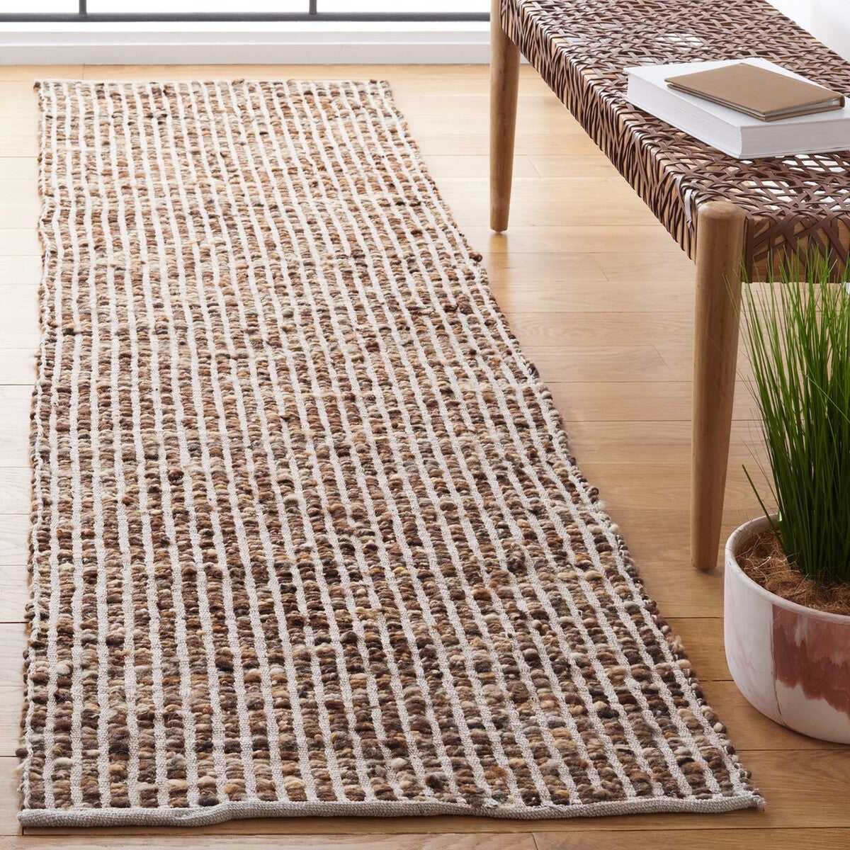 Luxurious Indian Flat Weave Rug - 60% Wool, 40% Jute with Soft Texture