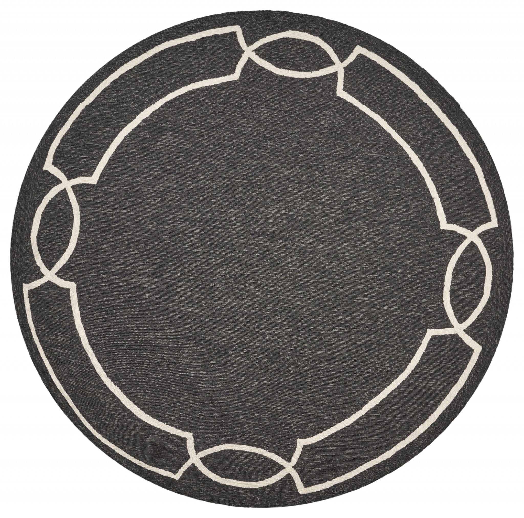 Elegant Geometric Gray Outdoor Rug - Versatile Design for Your Space