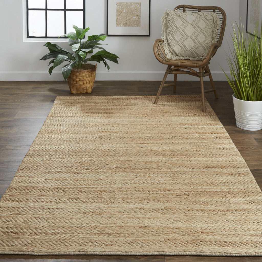 Exquisite Hand-Woven Tan, Orange, and Brown Area Rug for Elegant Living Spaces