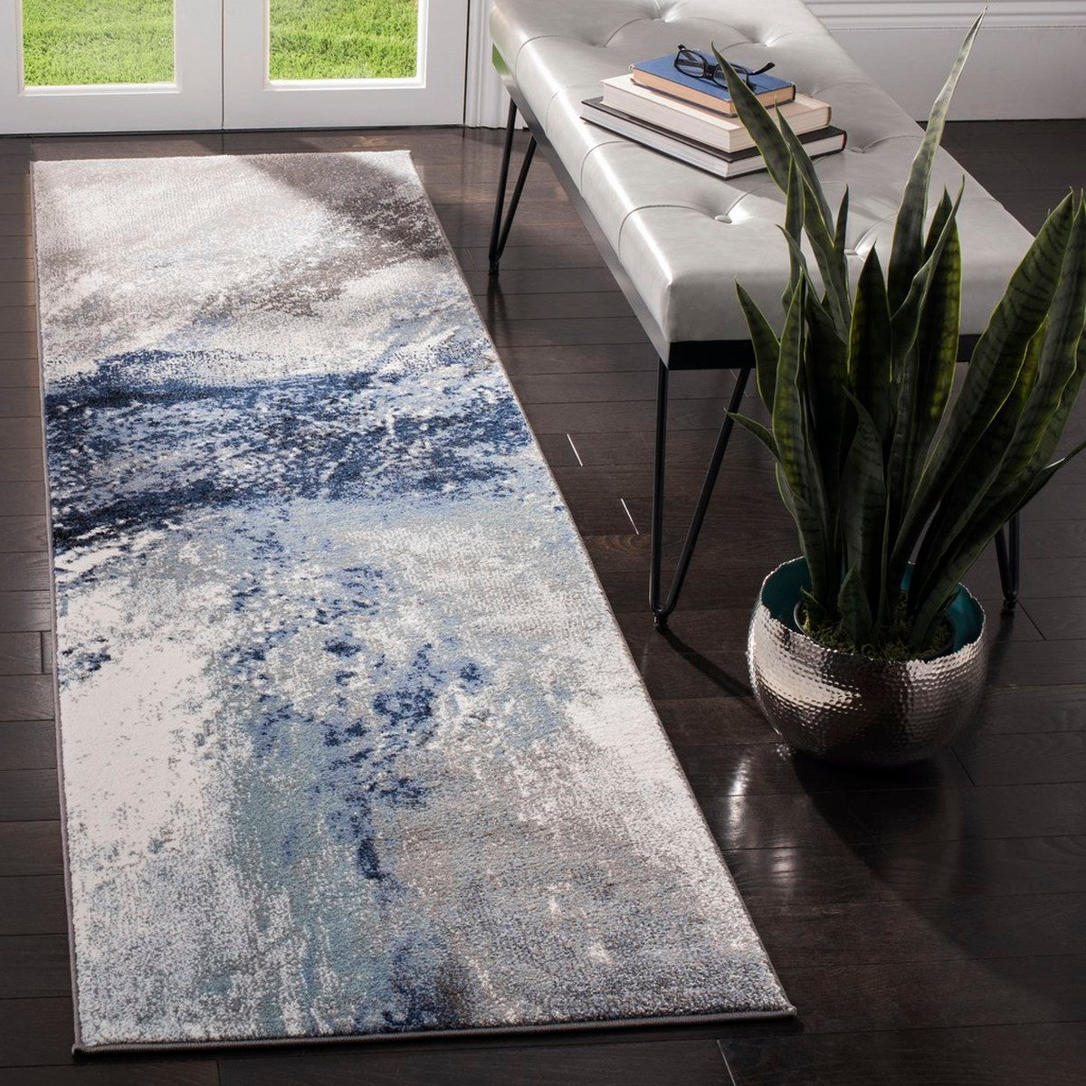 Luxurious Power Loomed Rectangular Galaxy Rug Crafted from Durable Polypropylene with Jute Backing