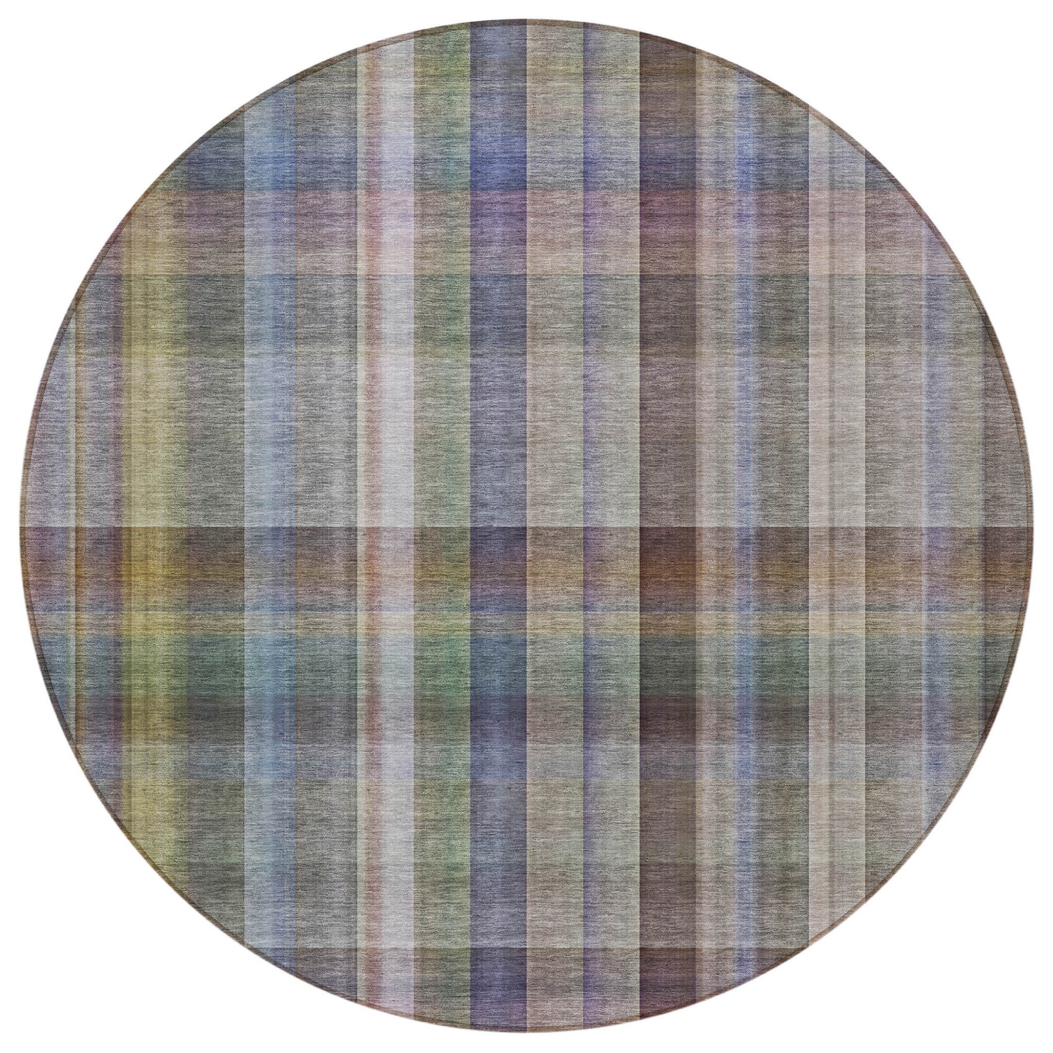 Stylish and Versatile Gray Plaid Indoor Outdoor Washable Runner Rug with Non-Skid and Stain Resistant Features for Decorating Your Space