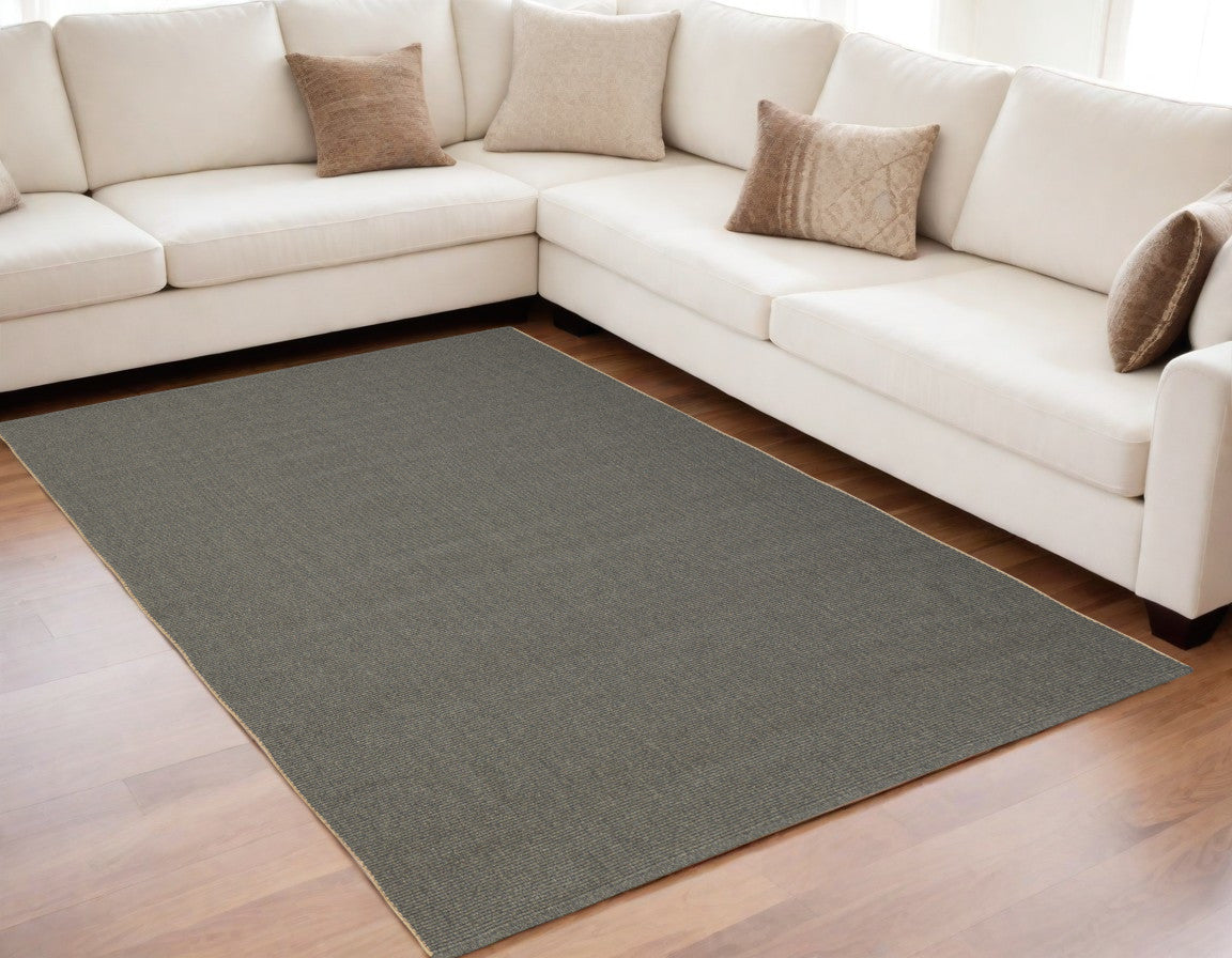 Genuine Hand-Woven Green Area Rug: Stain-Resistant for Cozy Home Decor