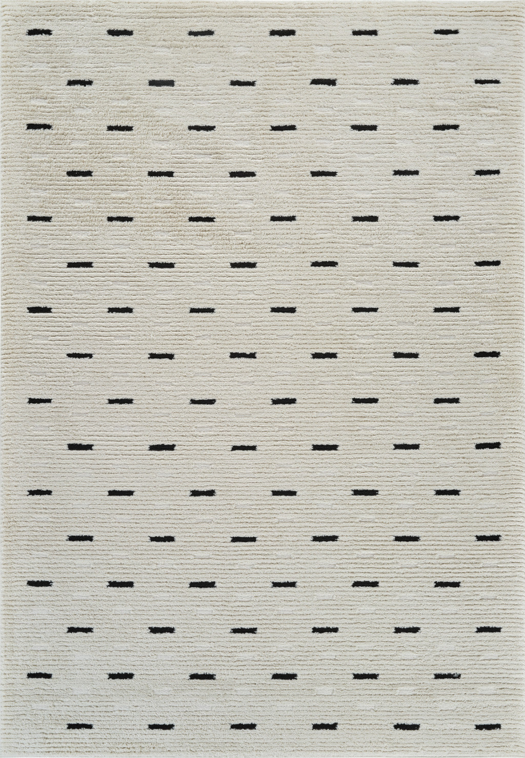 Stylish Stain-Resistant 4' x 6' Cream and Black Abstract Distressed Area Rug