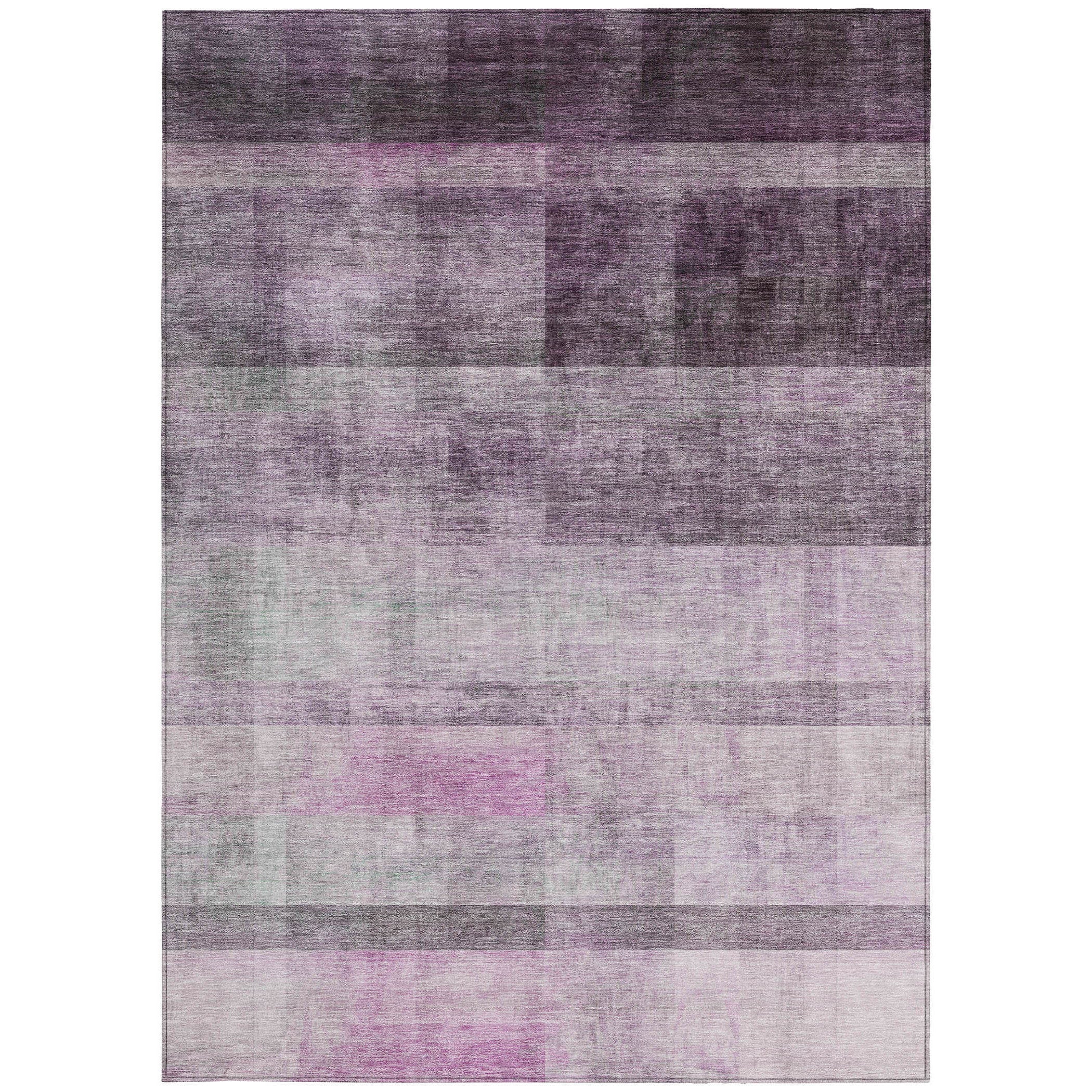 8-Foot Olive Green Ombre Stain-Resistant Indoor-Outdoor Runner Rug for Kids & Pets