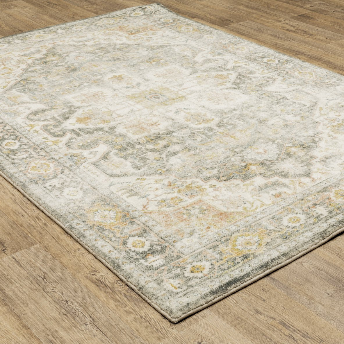 Savoy Indoor Runner Area Rug - Elegantly Distressed Traditional Design with Soft Microfiber and Muted Tones for Stylish Home Décor