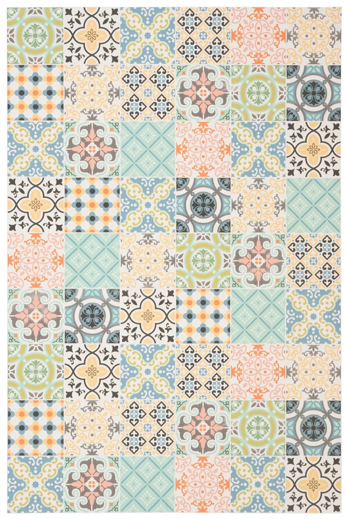 Stylish and Low-Maintenance Durable PVC Vinyl Floor Rug