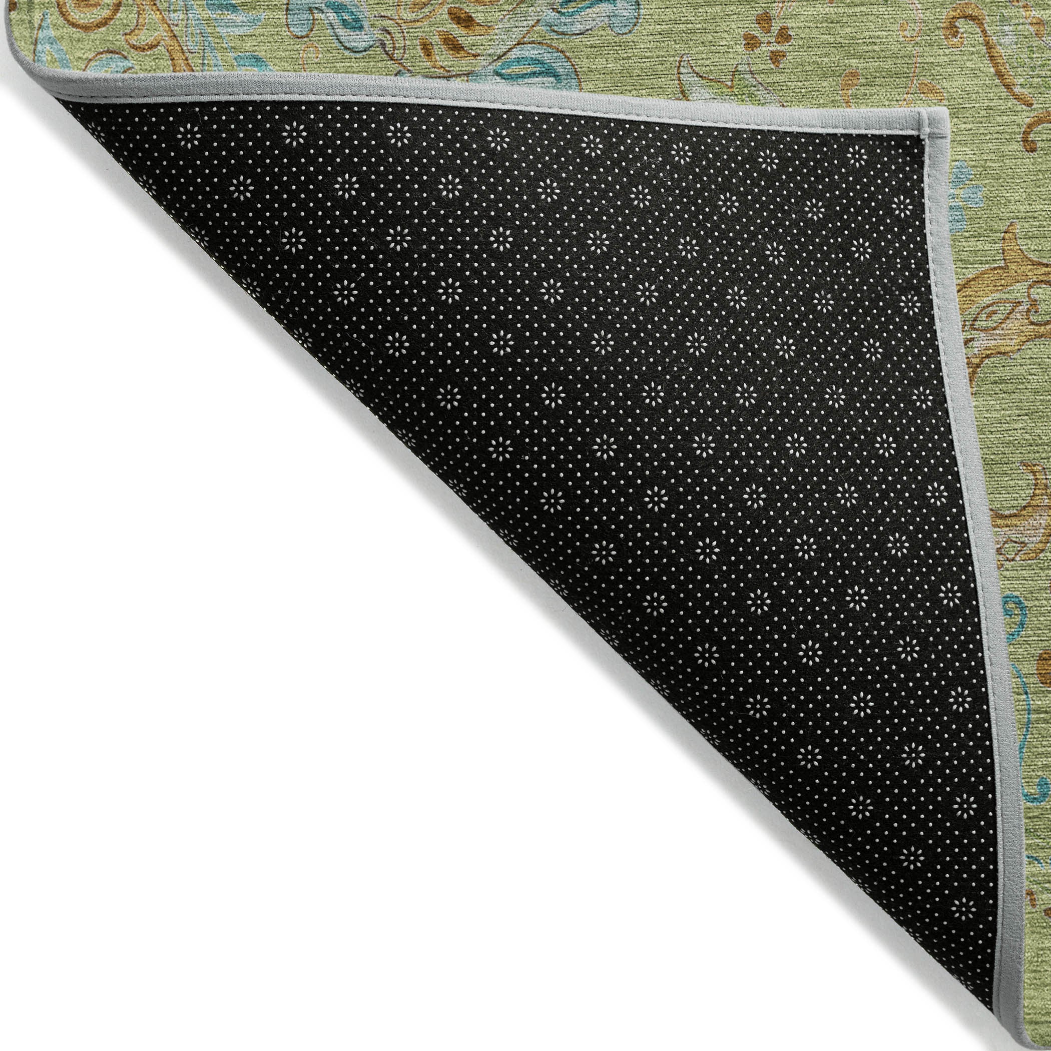 Stylish and Stain-Resistant Washable Outdoor Area Runner Rug with Paisley Pattern - Perfect for Spaces with Kids and Pets