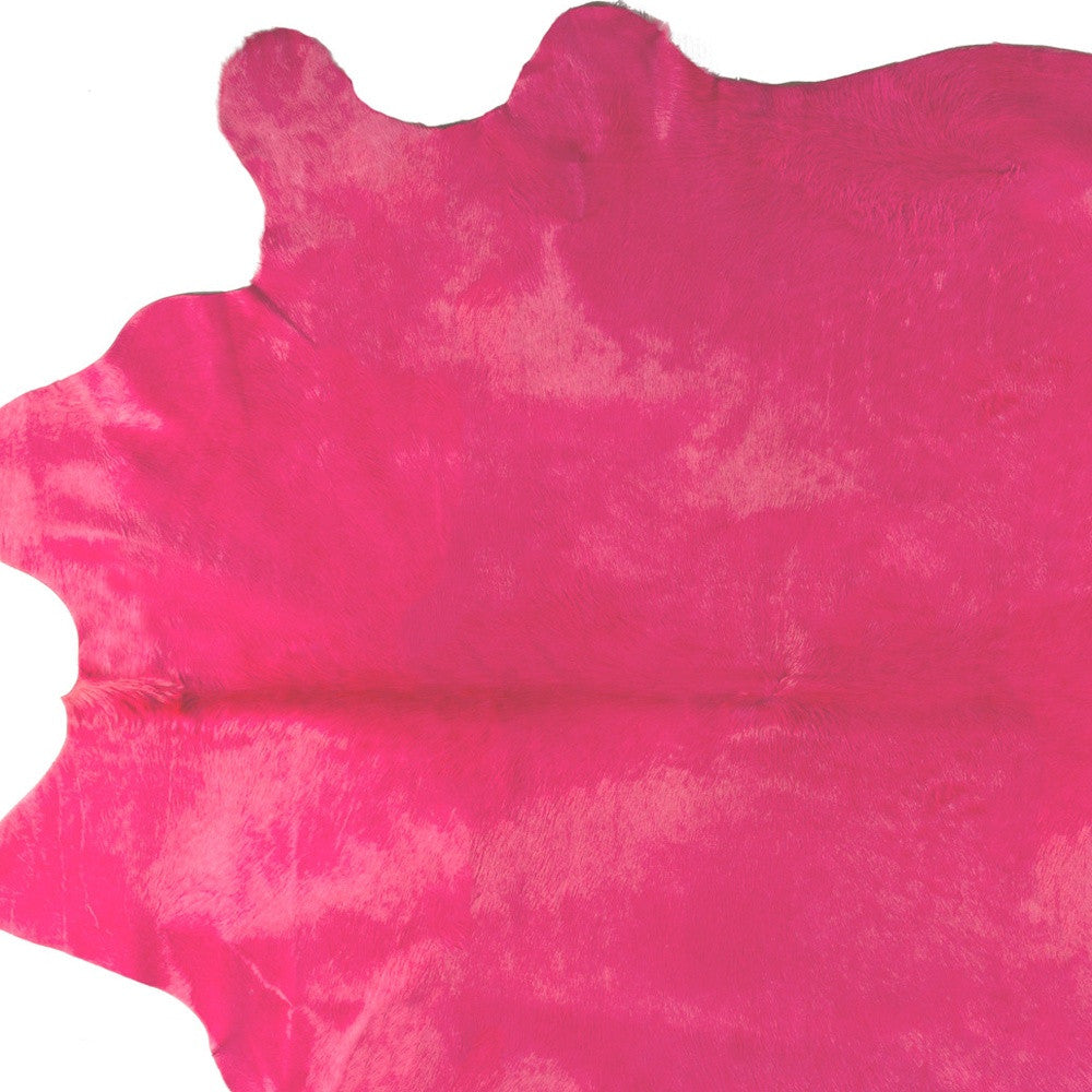 Gorgeous Hand-Knotted Purple Cowhide Area Rug: Stain-Resistant for Home Comfort