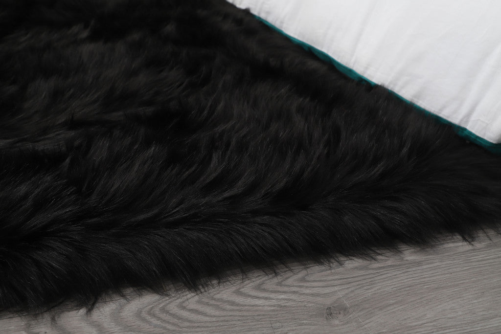 Luxurious Charcoal Faux Sheepskin Shaggy Area Rug for Exquisite and Stylish Home Decor
