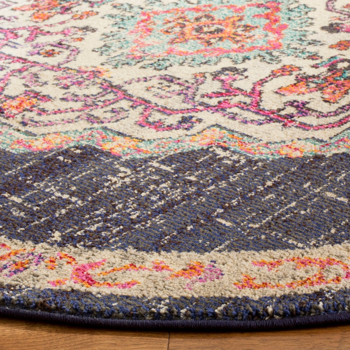Monaco MNC254 Bohemian-Chic Area Rug with Striking Vibrant Colors and Long-lasting Polypropylene Texture
