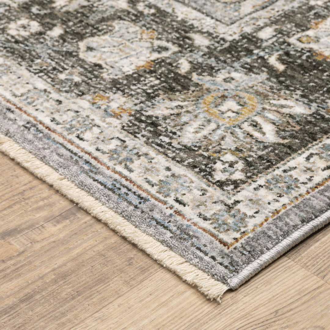 Maharaja Indoor Area Rug with an Elegant Power - Loomed Traditional Oriental Design and Fringed Edge