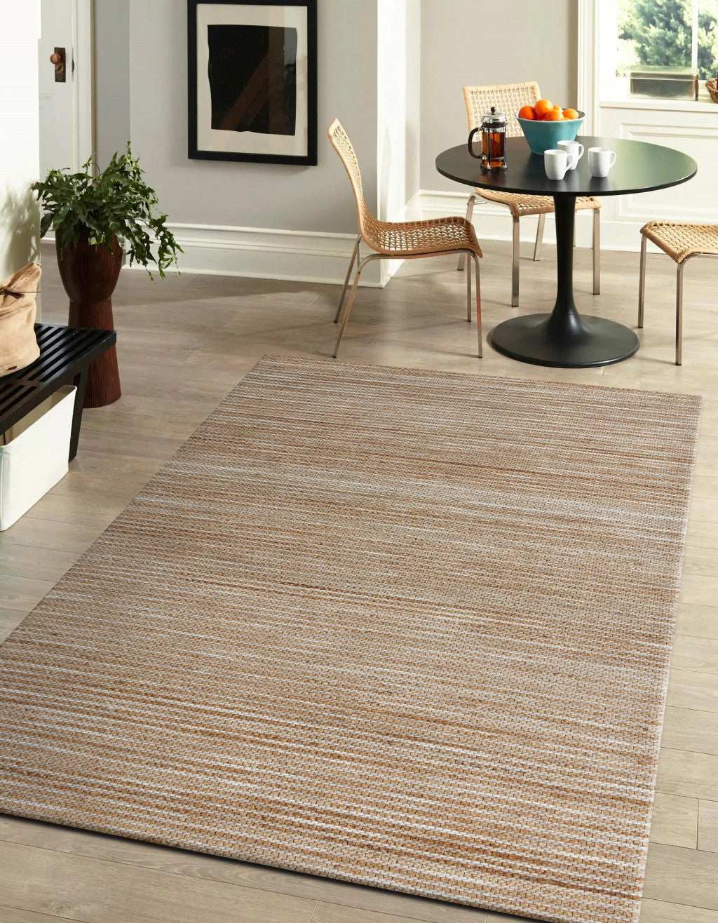 Exquisite Hand-Woven Area Rug with Distinctive Striped Design for Elegant Home Decor and Comfortable Living Spaces