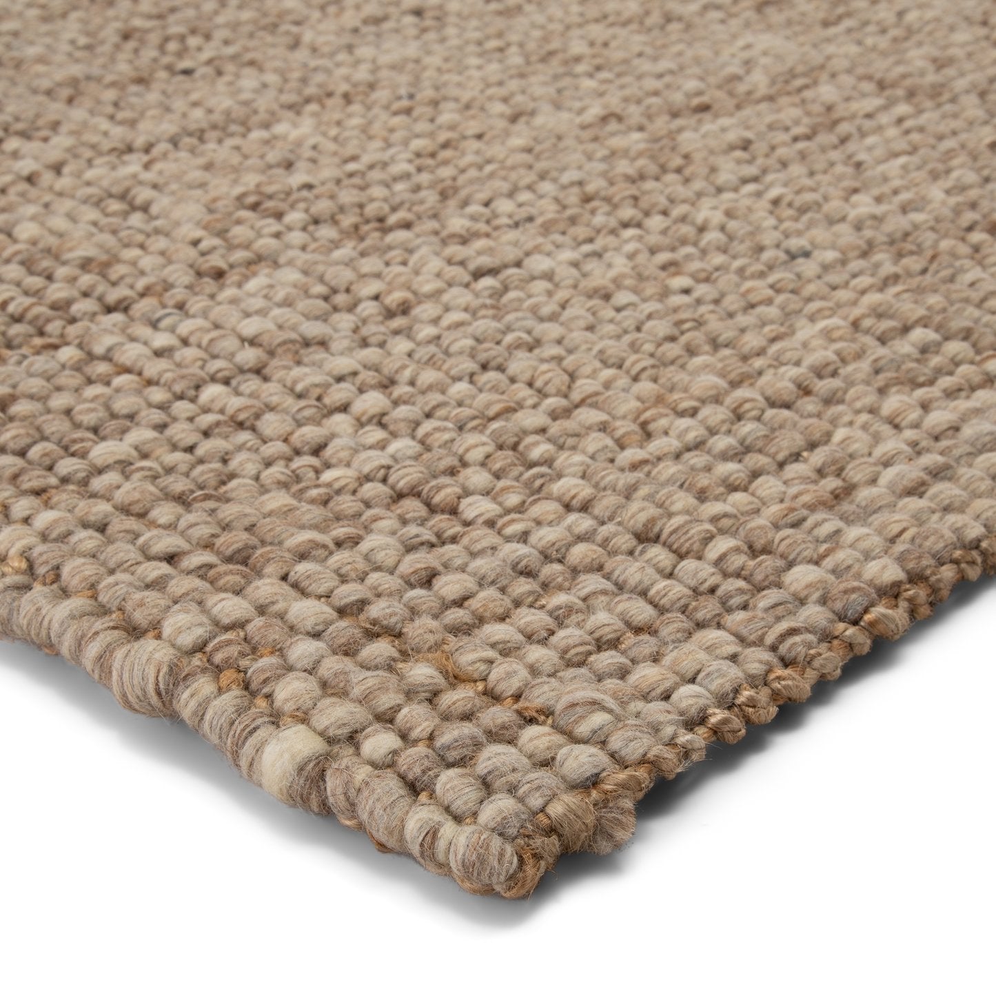 Indoor Handmade Solid Wool and Jute Area Rug - Tioman Oceana TIM02, 62% Wool, 38% Jute, Handwoven