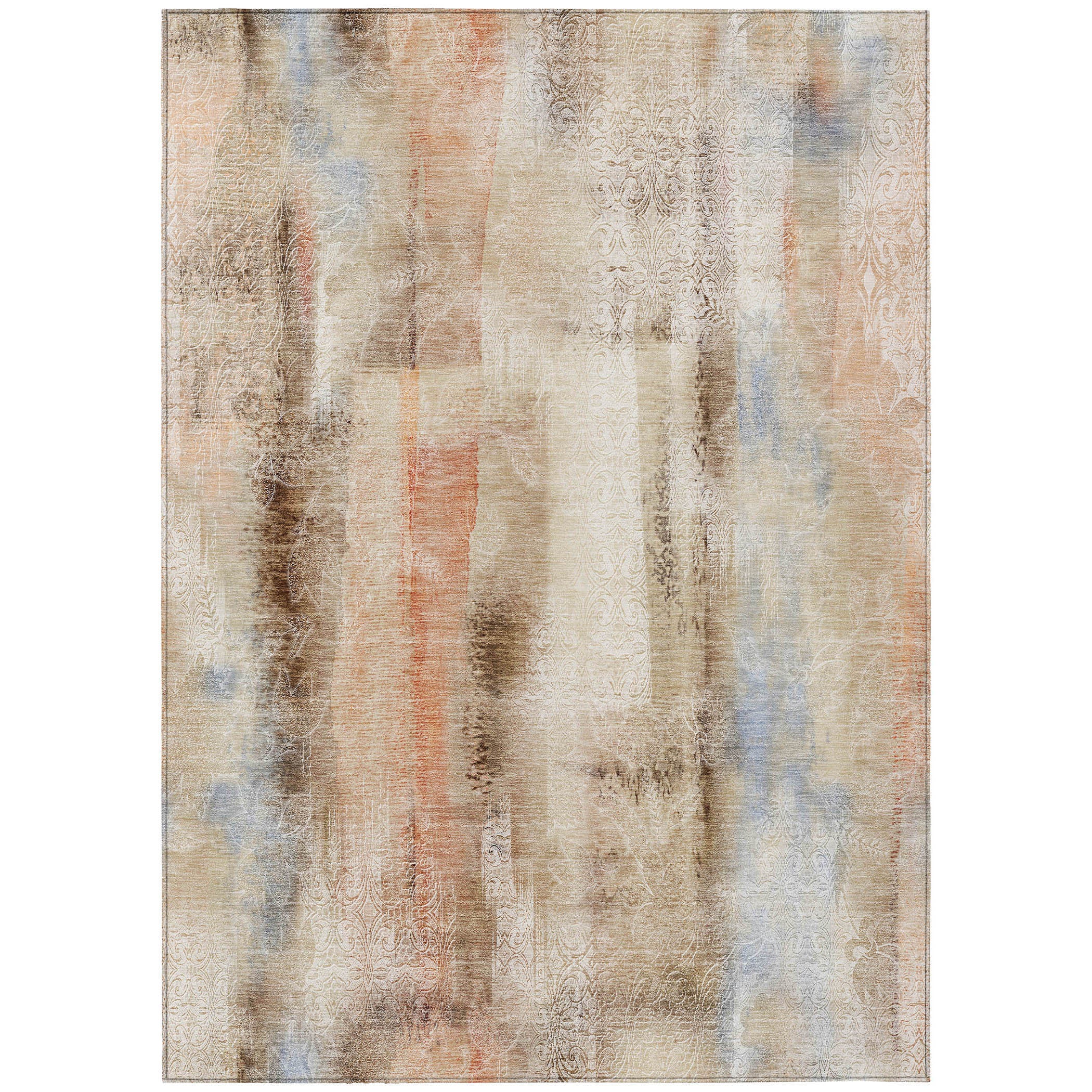 Stylish Washable, Stain-Resistant Non-Skid Purple Runner Rug for Indoor & Outdoor Use