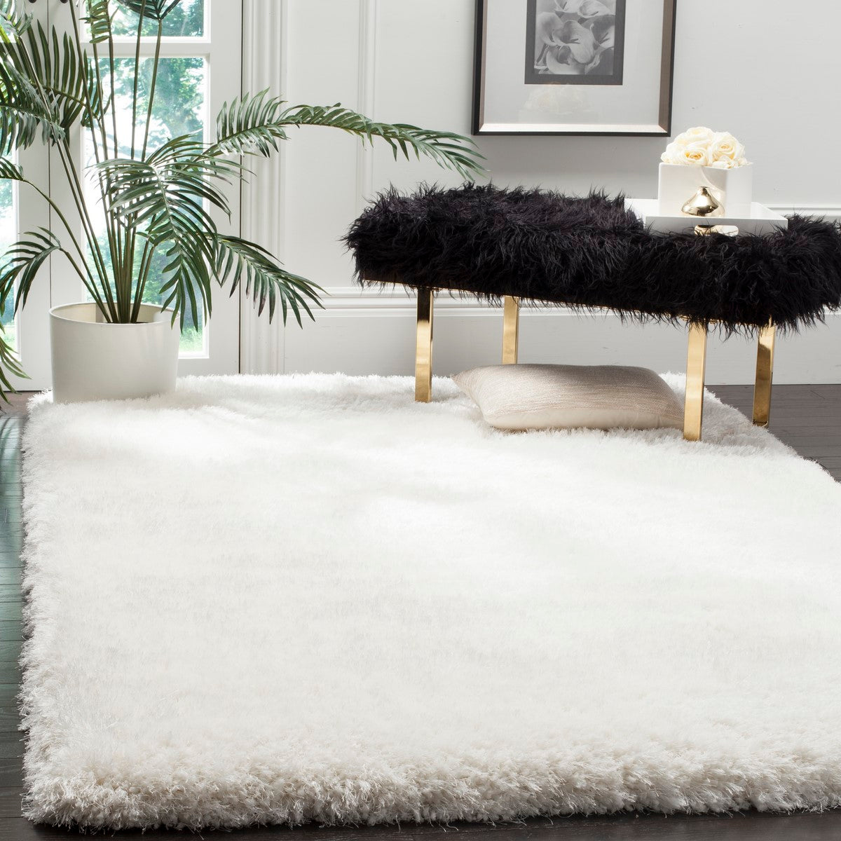 Luxurious Hand-Tufted Polyester Rug for Creating Cozy and Elegant Living Spaces with 100% Sumptuous Polyester Pile
