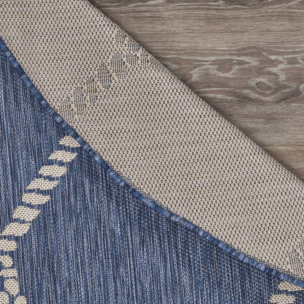 Premium Turkish 8' x 10' Outdoor Area Rug in Stylish Blue and Gray for Elegant Homes