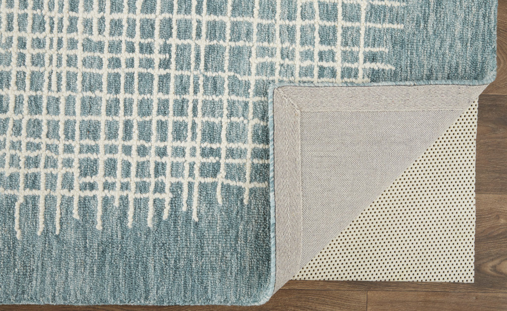Soft Stain-Resistant Handmade Wool Plaid Area Rug for a Cozy Living Space