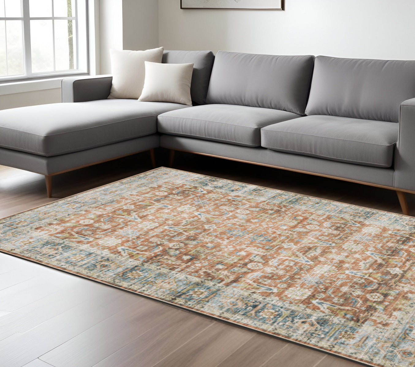 Highly Stain-Resistant Oriental Style Runner Area Rug - Ideal Stylish Decor for Family Homes with Children and Pets