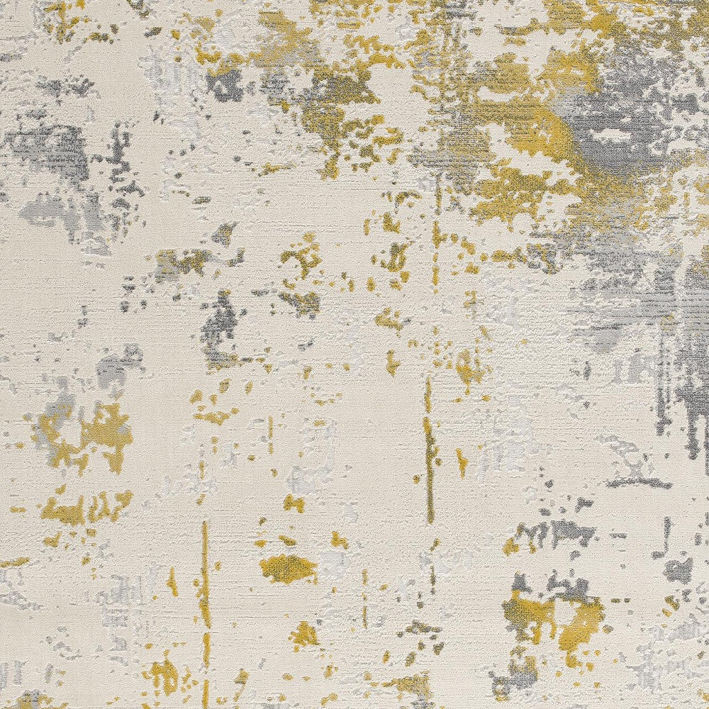 Exquisite Gold Abstract Dhurrie Area Rug for Indoor Spaces - Enhance Your Living Area with Elegant Design and Premium Quality