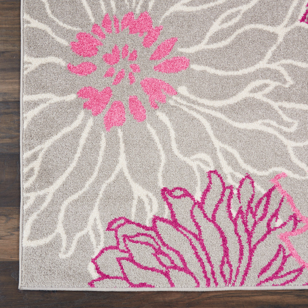 Stylish Gray Floral Dhurrie Area Runner Rug - Enhance Your Space with High - Quality and Trendy Design