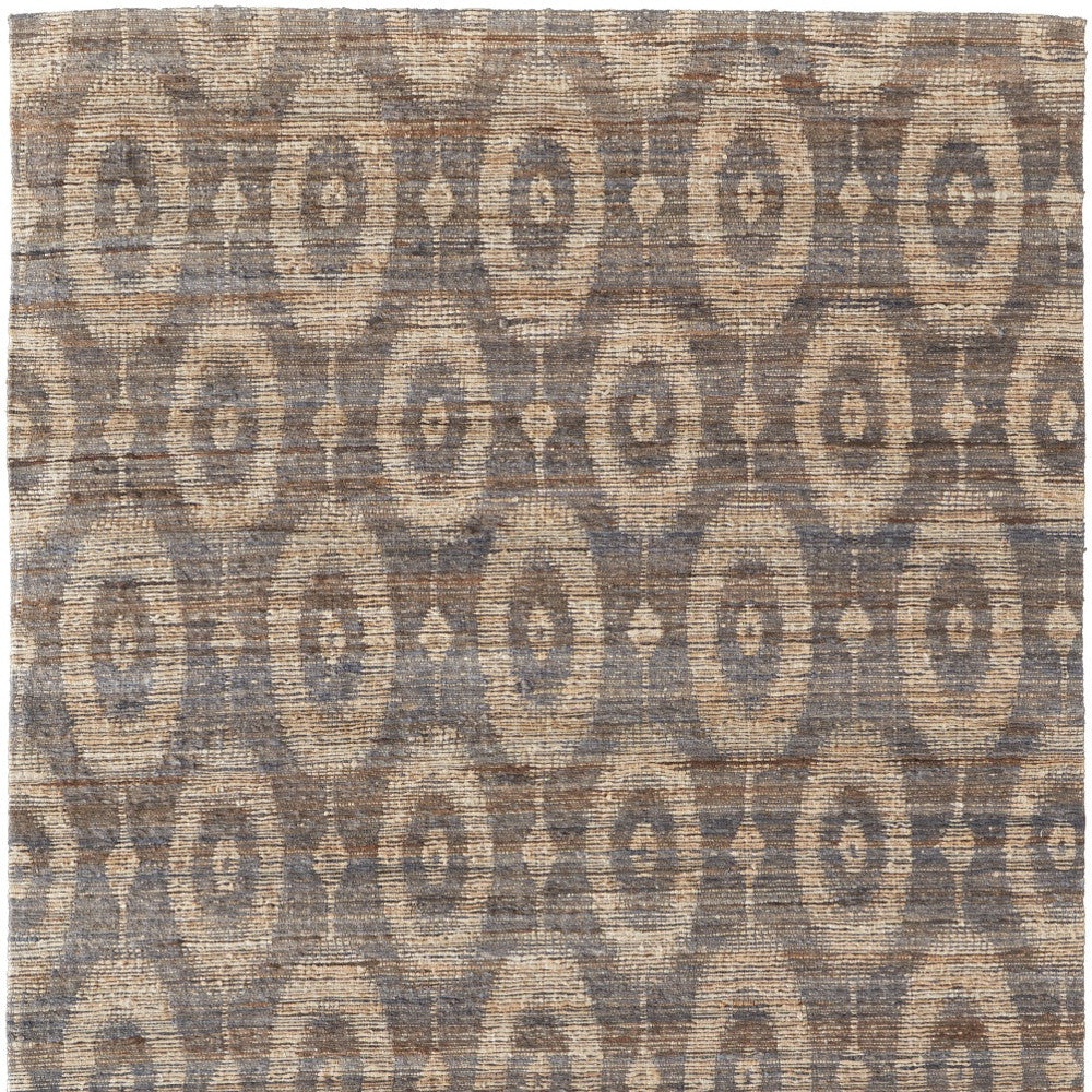 Elegant Hand-Woven Taupe & Tan Geometric Area Rug for Your Living Space