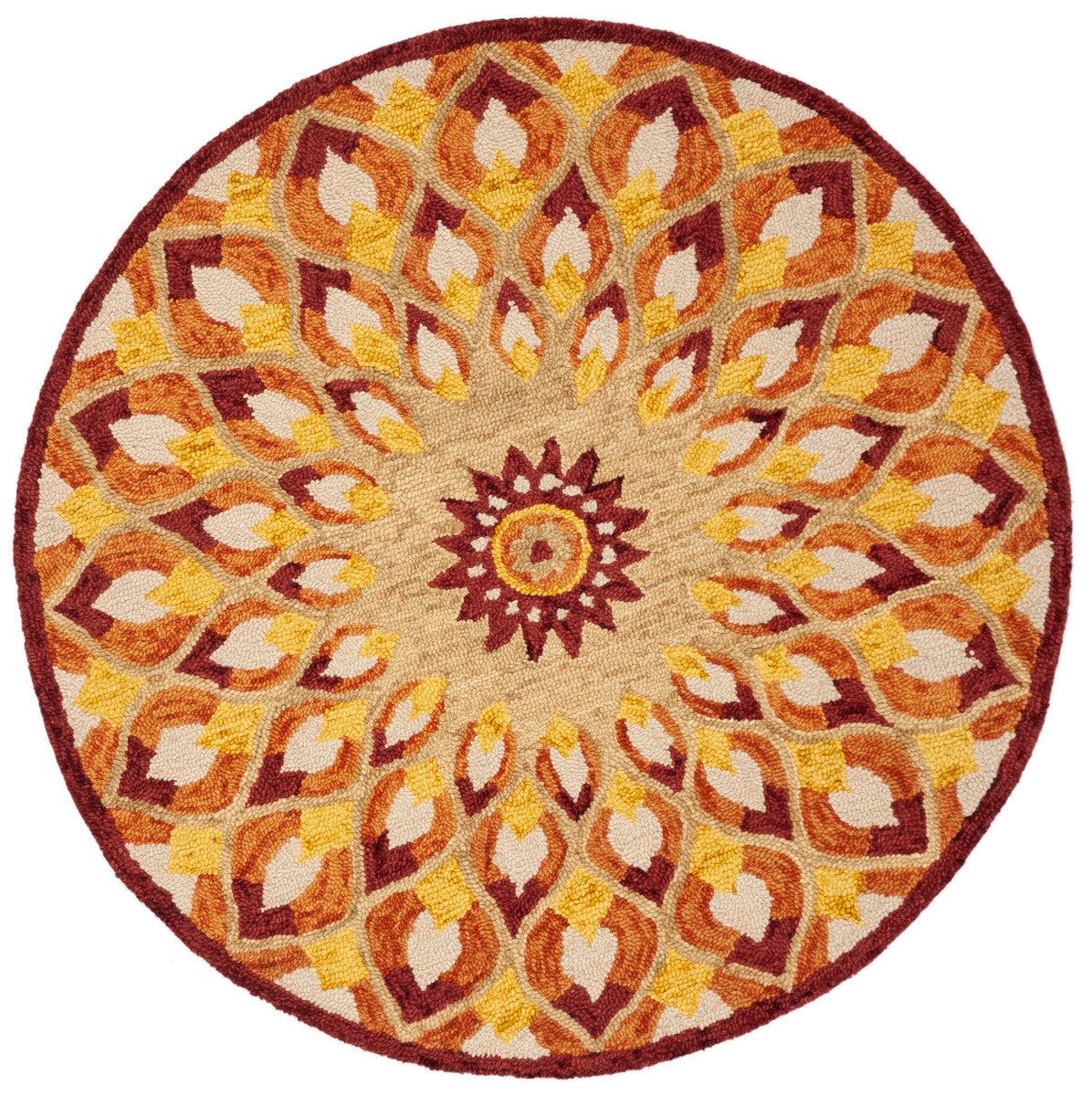 Exquisite Novelty Hand-Tufted Circular Wool Pile Rug - A Luxurious Addition for Elegant Home Decor Necessities