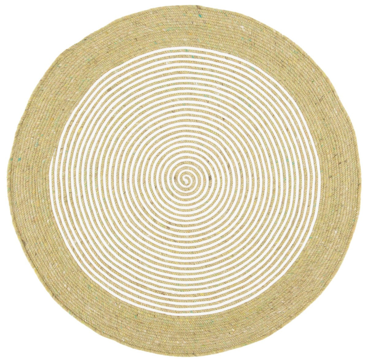 Exquisite Braided Hand - Woven Contemporary Floor Rug Crafted from 60% Wool and 40% Cotton, Perfect for Home Interior Decor