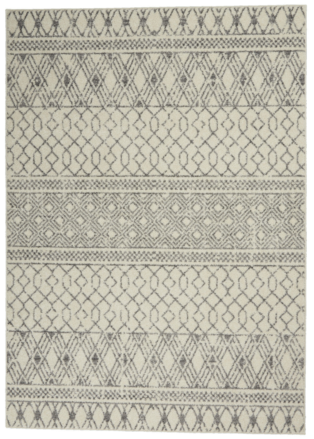 Stylish Gray Geometric Area Rug for a Cozy and Elegant Living Space