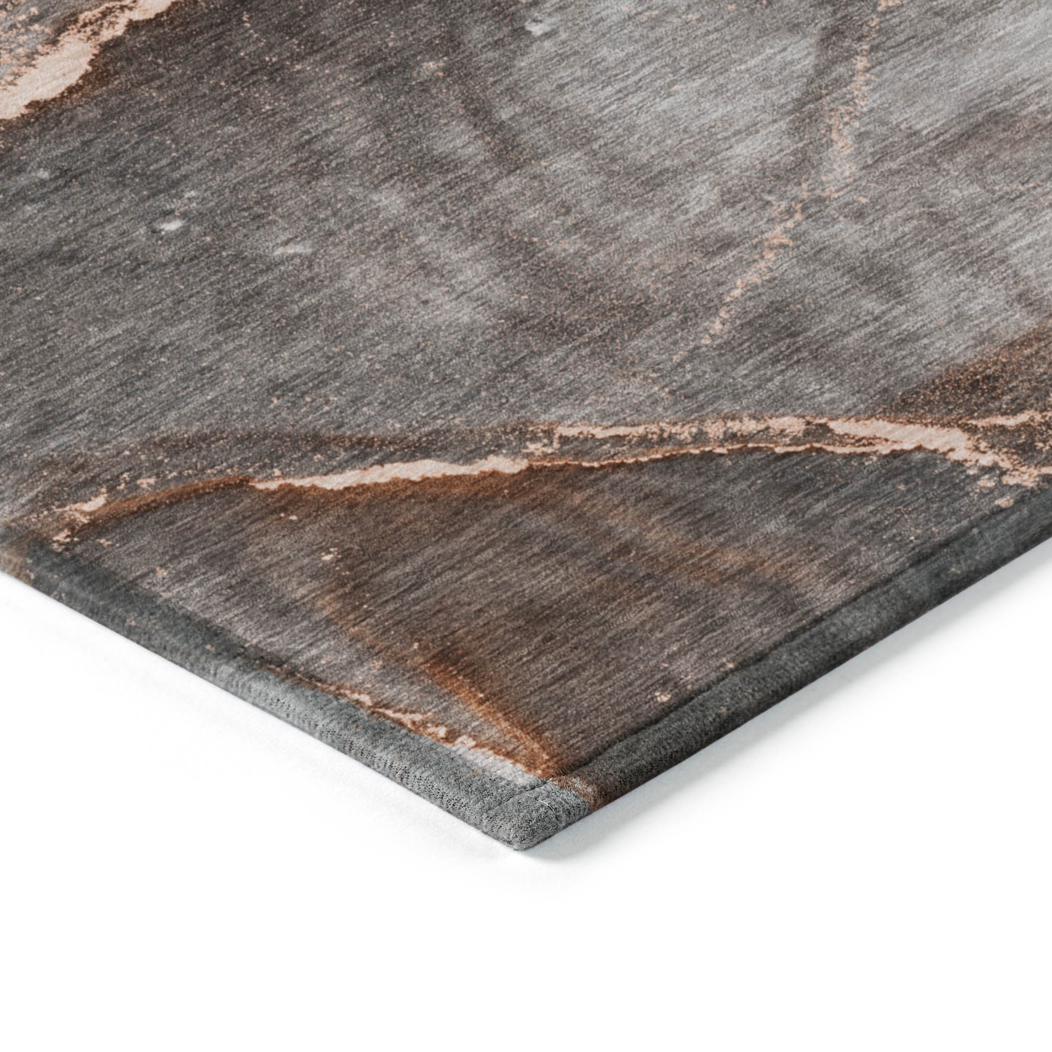 Stylish Peach Abstract Washable Non-Skid Runner Rug for Indoor/Outdoor Use