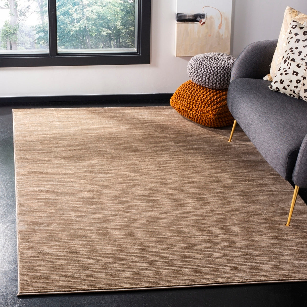 Elegant Vision 606 Flat Weave Area Rug Crafted from a Durable Blend of Polypropylene and Polyester for Home Decor