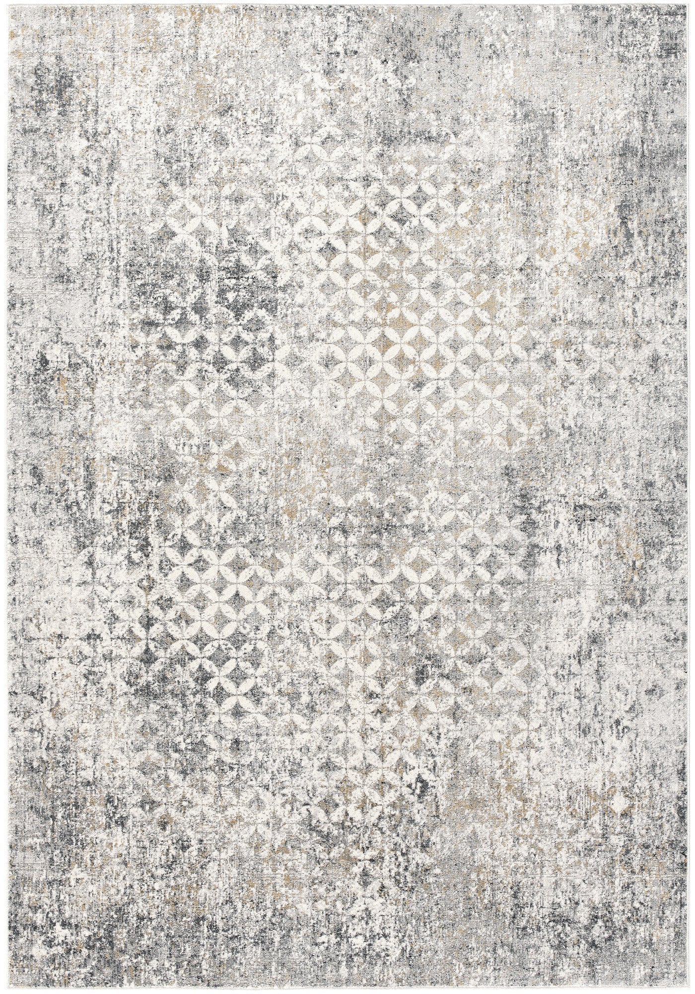 Stylish and Elegant Gray and Ivory Distressed Abstract Runner Rug for Modern Interior Spaces to Elevate Your Home Décor
