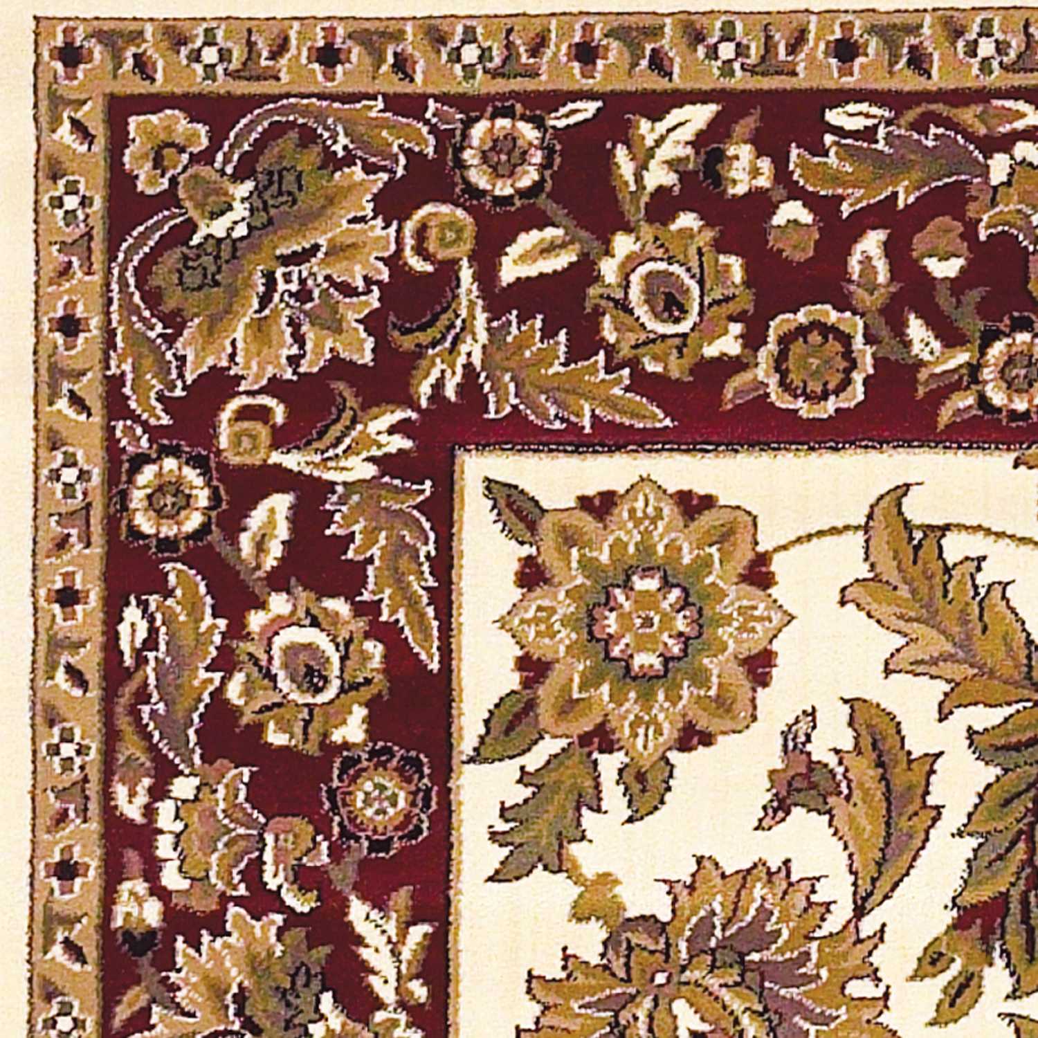 Exquisite Ivory and Red Classic Style Kashan Area Rug - A Stunning Piece of Art for Your Home Decor